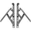 UPVCSTORE Cerniera universale per finestra in uPVC con doppio vetro di attrito, in PVC, 17 mm, 20,3 cm, con mano universale, in acciaio inox ferretico, grado 430