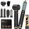hzuisst Spazzola Asciugacapelli, 5 in1 Air Styler & Spazzola ad Aria Calda, Capelli con 3 Temperature&3 Velocità, Spazzola per Capelli per Asciugare, Volumizzare, Lisciare