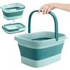 Anxicer Grande vasca per Pediluvio Plastica Vaschetta Pedicure,per Pedicure Disintossicazione e Massaggio,perfetta per Immergere i Piedi,Può essere Messo a Bagno (Fold-Green)