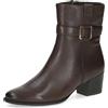 CAPRICE Stivaletti da donna in pelle con tacco a blocco, Nero (Black Nappa), 36 EU