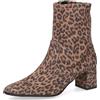 CAPRICE Stivaletti da donna con tacco con cerniera vegani, Multicolore (Leo Stretch), 36 EU