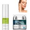 Znnhnn 2Pcs Retinal Shot Tightening Booster,30ml Retinol Shot Tightening Crema + 50ml Crema Idratante al Retinal Collagene,Minimizzatore di Pori,Rughe e Linee Sottili,Pelle più Soda,Rende la Pelle Più Liscia