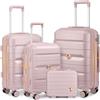 Sea choice Set 3 Valigie Rigide Espandibili 100% PP Ultra Leggera Set Trolley da Viaggio e 1 borsa portatile con Chiusura TSA e 4 Doppie Ruote a 360°