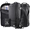 BANFFER - Zaino porta abiti convertibile 2 in 1, borsa da viaggio nera, custodia impermeabile, fascia riflettente