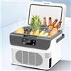 Generic Frigorifero Piccolo Ghiacciaia Portatile Mini Frigo Auto Funzioni Caldo E Freddo Con Maniglia E Portabicchieri 15L Da -20°C A 20°C 12V/24V/220V