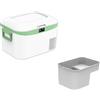 Generic Frigo Macchina Mini Freezer Portatile Frigorifero for Auto 12 V/24 V/220 V Con Maniglia Design Touchscreen Da -18 °C A 10 °C per, Camion, Auto E Viaggi(White)