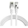 Elfcam - 25 m Cavo Ethernet RJ45 Cat 7, STP 100% Rame, 10 Gbps 600 MHz, Cavo di Rete Schermato Rotondo, Compatibile con Box, PC, TV e Console - Bianco