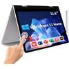 Elepad Laptop 2 in 1 12 pollici Touchscreen con Windows 11, Notebook 4GB RAM 256 GB SSD, HDMI Type-C 2.4G/5G WiFi BT SD Slot Webcam 4000 mAh per Lavoro Educazione