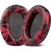 SOULWIT Cuscinetti Auricolari Di Ricambio Per Sony WH-CH700N (WHCH700N) & MDR-ZX780 (ZX780DC)/MDR-ZX770 (ZX770BN ZX770BT), MDR-10R (10RNC 10RBT) Cuffie-Tempesta Rossa