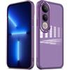 YUXING Cover per Vivo V50 Lite 5G/4G Custodia Trasparente con Pellicola Protettiva Lenti Morbida Ultra Sottile Antiurto Bumper Slim Case - Viola