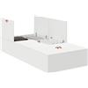 vidaXL Struttura Letto Contenitore Bianca 90 x 190 cm in Legno ingegnerizzato. Ha Tanto Spazio, Perfetta per la Camera da Letto o per Gli Ospiti. Design Minimalista e arredi Moderni per la casa. È u
