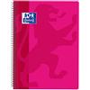 Oxford Classic - Quaderno a spirale, Coperchio Plastica, quadretti 4 x 4, colore: fucsia