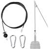 Favuit Cavo Acciaio Palestra per Puleggia, Cavo di Ricambio Macchina Cavi Fitness, Fune Acciaio per Sistema Puleggia Home Gym, Cavo Fitness con 2 Fibbie, Accessori Allenamento (1.5m)