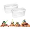 Topyond 2PCS Portamaschera Subacquea, Box Rigido per Maschera Sub, Custodia per Maschera da Sub, Scatola PP per Snorkeling, Custodia Protettiva per Maschera e Boccaglio