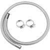 Swpeet 3Pcs 25mm x 120cm - 1 x 47 in acciaio inossidabile tubo di scarico per riscaldamento diesel con kit di flange per tubi da 18mm-29mm, tubo di scarico per riscaldamento dell'aria del serbatoio