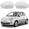 JinsenTGG Cappuccio Dello Specchietto Retrovisore Sostituzione per Fiat 500/500C/500E/Abarth 500 2007-2024/Grande Punto 2005-2018, Cappucci per Specchietti Retrovisori Specchietto Retrovisore (Bianco)