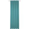 Gardinia Sehlbach Tenda pronta per l'uso con fettuccia, In voile uni, Petrolio, 135 x 245 cm, Tessuto traslucido, Nastro accorciante incluso, Occhielli nascosti, Certificato Oeko-Tex
