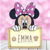 WONDEE Disney Lampada Topolina Minnie Mouse Bambina Personalizzata Con Nome - Lampada Luce Notturna Bambini Topolina Minnie, Regali Neonato e Regalo Battesimo Bimbo e Bimba, Disney idee Regalo