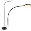 BRILONER - Lampada da terra con touch, dimmerabile, orientabile, funzione memoria, piantana lampada da terra, lampada da terra salotto, lampada soggiorno da terra, 125,5 x 21 x 45 cm, nero