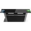 Cecotec Downdraft Cappa Aspirante 90 cm - Cappa Cucina. Bolero Flux ET 608000 Glass Black A++ Cappa 90cm vetro nero, Flusso d'Aria 800m3/h, 210W, A++, Touch, LED, Carbonio Ø176, alluminio 5 strati