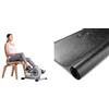 Sunny Health & Fitness Magnetic Under Desk Mini Exercise Cycle Bike, Dual Function Pedal Exerciser + Treadmill Mat -Small - NO. 083 , Black