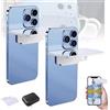 Generico Lente effetto specchio - Cattura riflessi mozzafiato all'istante, Kit clip per riflessione a specchio per fotocamera dello smartphone, Specchio ribaltabile regolabile in vetro (White-2Pc)