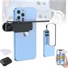 Generico Lente effetto specchio - Cattura riflessi mozzafiato all'istante, Kit clip per riflessione a specchio per fotocamera dello smartphone, Specchio ribaltabile regolabile in vetro (Black-1Pc)