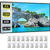 Generic Schermo per proiettore da 150 pollici 16:9 HD 4K portatile pieghevole laterale con ganci per interni ed esterni Home Theater ufficio riunioni