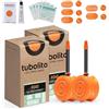 Tubolito Road 700C x 18-32 mm, confezione da 2, leggero, forte e compatto, compatibilità con cerchioni e freni a disco, 2 protezioni antiforatura (700C x 18-32 mm, valvola Presta nera da 60 mm)