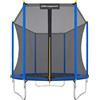 Ultrasport Trampolino da Giardino, Adatto Ingresso Basso, Set Completo, Incluso Tappeto Elastico con Rivestimento UV, Rete di Sicurezza, Staffe in Acciaio Unisex-Bambini, Blu, 244 Centimetri