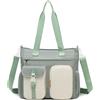 Beaulyn Borsa a tracolla per ragazze adolescenti, borsa a tracolla in tela con tasche multiple, Verde