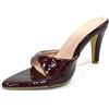 Pradize Mules Rossi Bordeaux Tacchi A Spillo per Donne, Rosso scuro Bordeaux, 40 EU Étroit