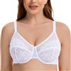 MELENECA Reggiseno Riduttore per Donne con Petto Grande, con Armatura, Taglie Grandi, Copertura Completa e Pizzo Schwarz 4E