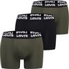 Levi's Boxer da Uomo con Logo Repeat (Confezione da 3), Nero (Black Combo), L