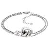Tommy Hilfiger Jewelry Bracciale a Doppia Catena da Donna in Acciaio Inossidabile con un Nodo Nautico - 2780990