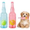 YOOGAO Pet Giocattolo per cani, giocattolo galleggiante per cani, giocattolo interattivo da recupero, a forma di bottiglia con pallina da tennis all'interno (set di due piccoli)