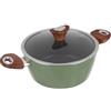 KASANOVA Casseruola verde Kolors con coperchio (24 cm due manici)