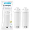 Wessper Cartucce Filtro Acqua Aqua Lunga Compatibili con Macchine da Caffè Automatiche Delonghi DLSC002, SER3017 & 5513292811 - ECAM, ESAM, ETAM, SECAM - Confezione da 2