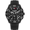Tommy Hilfiger Orologio Cronografo al Quarzo con Calendario da Uomo con Cinturino in Silicone Nero - 1792233, Black