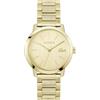 Lacoste Orologio con Movimento al Quarzo a Tre Lancette da Uomo Collezione LACOSTE.12.12 METROPOLE con Cinturino in Acciaio Inossidabile di Colore Dorato, 2011422, Gold