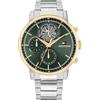 Tommy Hilfiger Orologio Analogico Multifunzione al Quarzo da Uomo con Cinturino in Acciaio Inossidabile Argentato - 1710735