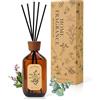 Scent-Hi Profumatore per Ambienti Bastoncini 120ml Diffusore di Oli Essenziali Eucalipto Salvia, Senza Alcool, Diffusore Profumato Fragranza a Lunga Durata, Regalo Festa della Mamma