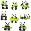 Danbghyuo 8PCS Statuette di Panda,Panda Mini Figures Set,Decoarazioni di Panda,Panda Decorazione da Collezione,Decorazione per Cruscotto Auto Carine,Statua di Orso Panda Figure per Auto,Casa e Ufficio