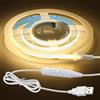 Aclorol Striscia LED COB da 0,5M 5V Dimmerabile USB Striscia Luminosa LED Luce Bianca Calda 3000K Nastro Luminoso Flessibile Larghezza 8mm con Autoadesivo per Retroilluminazione TV Sotto Armadio Scale