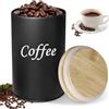Radianeroryi Barattolo Per Caffè Ermetico, 500 Ml, Con Coperchio In Legno, Contenitore Rotondo Per Caffè Macinato, Capsule Di Caffè, Tè, Noci, Contenitori Da Cucina