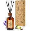 Scent-Hi Profumatore per Ambienti Bastoncini 120ml Diffusore di Oli Essenziali Vaniglia e Lavanda, Senza Alcool, Diffusore Profumato Fragranza a Lunga Durata per Regalo Festa della Mamma