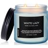M&SENSE Candela profumata all'ambra e alla Freesia, elegante e dolce, regalo ideale per i matrimoni e gli anniversari, con 2 stoppini, Durata fino a 70 Ore Freesia Amber Scented Candle