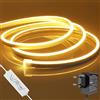 Liyade Striscia LED 2 m, 24 V, dimmerabile, 3000 K, luce bianca calda, IP65, impermeabile, in silicone, flessibile, con alimentatore di rete e controller, per interni, esterni, casa, cucina