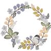 YunBey Ghirlanda Porta Ingresso in Metallo Decorazioni di Metallo Parete Fiori e Uccellini Decorativi per Porta d'Ingresso Esterna Soggiorno 30x30 cm