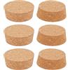 GOMAKERER 6 Tappi in Sughero per Bottiglie, Conici 5,35-6 x 2,05 cm - Ricambio per Bevande, Vino e Birra